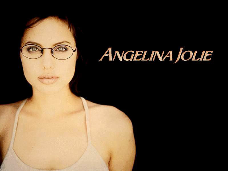 angelina jolie with glasses